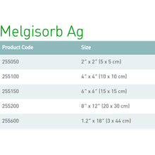 Load image into Gallery viewer, Molnlycke Silver Alginate Dressing Melgisorb® Ag 6 X 6 Inch Square Sterile #255150
