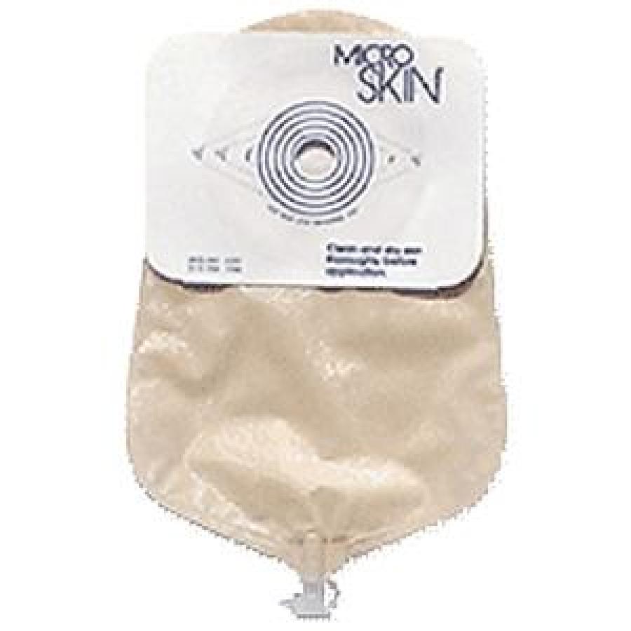 Cymed Urostomy Pouch MicroSkin® 86319 One-Piece System 9 Inch Length Flat, Pre-Cut 3/4 Inch Stoma Drainable