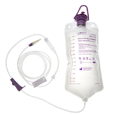 Gravity Feeding Bag Set with ENFIT™ Connector and Transitional Adapter AMSure® 1200 mL Bag