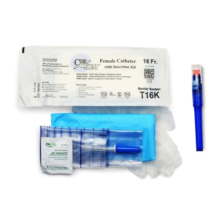 Intermittent Catheter Tray Cure Twist® Female / Straight Tip 16 Fr. Without Balloon