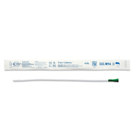 Urethral Catheter Cure Catheter® Straight Tip Uncoated PVC 14 Fr. 16 Inch