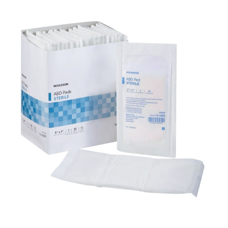 Abdominal Pad 5 X 9 Inch 1 per Pack Sterile Rectangle