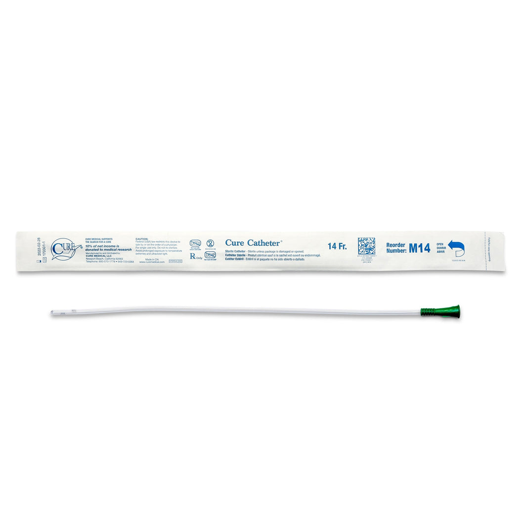 ConvaTec Urethral Catheter Cure Catheter® Straight Tip Uncoated PVC 14 Fr. 16 Inch #M14