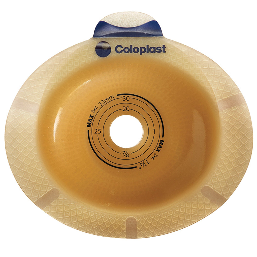 Coloplast Ostomy Barrier 11021 SenSura® Trim to Fit, Standard Wear Double Layer Adhesive 50 mm Flange Red Code System 3/4 to 1-1/4 Inch Opening
