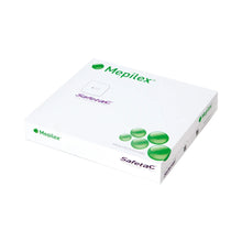 Load image into Gallery viewer, Molnlycke Foam Dressing Mepilex® 4 X 8 Inch Without Border Film Backing Silicone Adhesive Rectangle Sterile #294299
