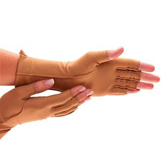 Performance Health Compression Glove Isotoner® Therapeutic Open Finger Large Over-the-Wrist Length Left Hand #081368448
