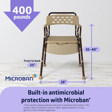 Load image into Gallery viewer, Medline Bedside Commode with Microban #MDS89664ELMB
