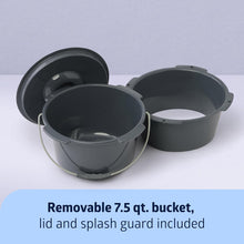 Load image into Gallery viewer, Medline Knockdown Steel Bedside Commode with Microban, Gray #MDS89664KDMBG
