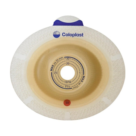 Coloplast Ostomy Barrier 11027 SenSura® Flex Xpro Precut, Extended Wear Double Layer Adhesive 50 mm Flange Red Code System 1-1/8 Inch Opening