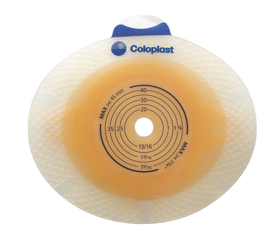 Coloplast Ostomy Barrier 11028 SenSura® Flex Xpro Precut, Extended Wear Double Layer Adhesive 50 mm Flange Red Code System 1-1/4 Inch Opening