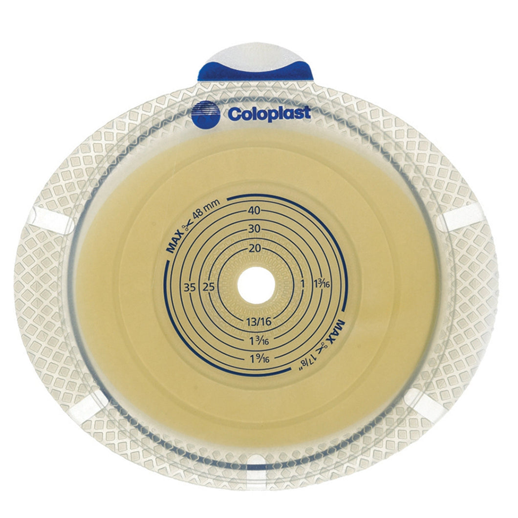 Coloplast Ostomy Barrier 10105 SenSura® Flex Xpro Trim to Fit, Standard Wear Double Layer Adhesive 50 mm Flange Red Code System 3/8 to 1-7/8 Inch Opening