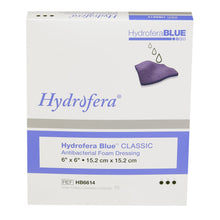 Load image into Gallery viewer, BSN Medical Antibacterial Foam Dressing Hydrofera BLUE® Classic 6 X 6 Inch Without Border Without Film Backing Nonadhesive Square Sterile #HB6614
