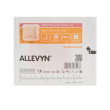 Load image into Gallery viewer, Smith &amp; Nephew Thin Foam Dressing Allevyn Gentle Border Lite 3 X 3 Inch With Border Film Backing Silicone Gel Adhesive Square Sterile #66800834
