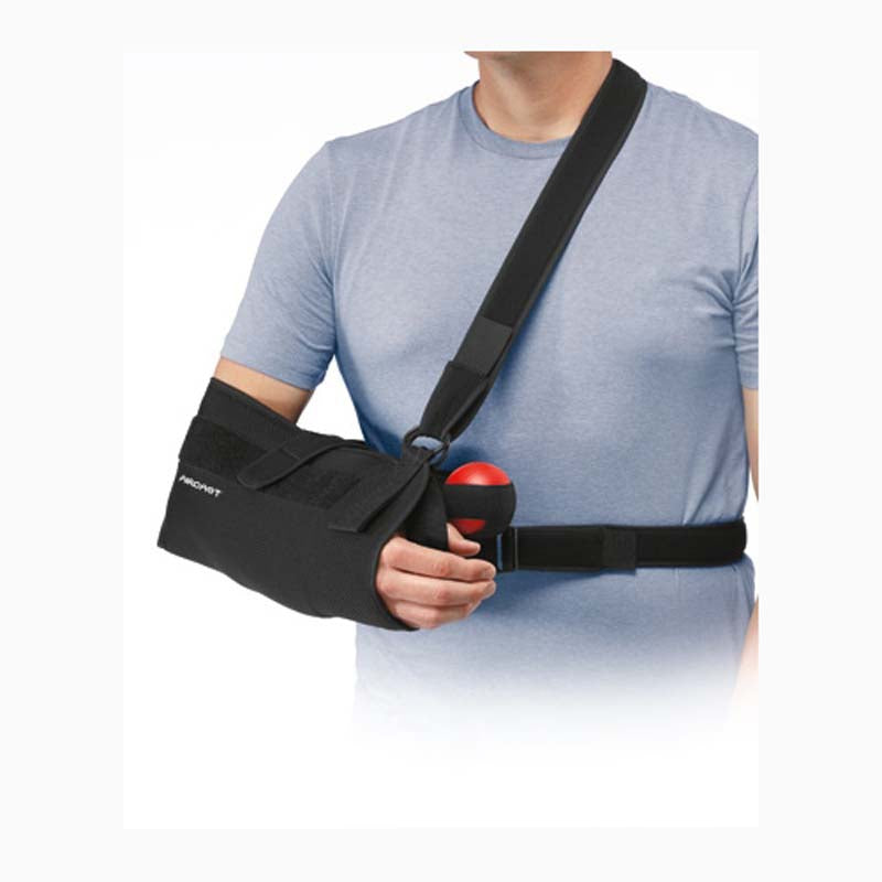 Shoulder Immobilizer Quick-Fit One Size Fits Most Mesh Fabric Hook and Loop Closure With Abduction Pillow Left or Right Shoulder #06AB