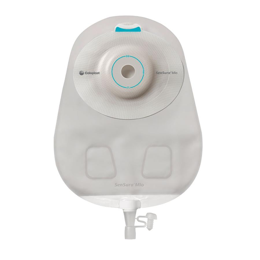 Coloplast Urostomy Pouch SenSura® 16860 Mio Convex One-Piece System 10-1/2 Inch Length, Maxi Deep Convex, Pre-Cut 11/16 Inch Stoma Drainable