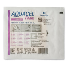 Load image into Gallery viewer, ConvaTec Foam Dressing Aquacel® 5 X 5 Inch With Border Waterproof Film Backing Silicone Adhesive Square Sterile #420619
