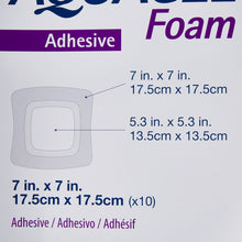 Load image into Gallery viewer, ConvaTec Foam Dressing Aquacel® 7 X 7 Inch With Border Waterproof Film Backing Silicone Adhesive Square Sterile #420621
