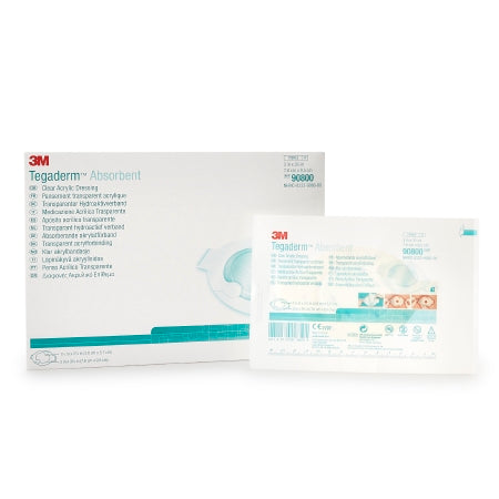 Absorbent Transparent Film Dressing 3M™ Tegaderm™ Absorbant 3 X 3-1/4 Inch Film / Acrylic Polymer Sterile