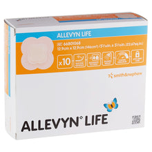 Load image into Gallery viewer, Smith &amp; Nephew Foam Dressing Allevyn Life 5--1/16 X 5-1/16 Inch With Border Film Backing Silicone Gel Adhesive Quadrilobe Sterile #66801068
