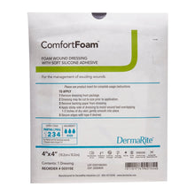 Load image into Gallery viewer, DermaRite Industries Foam Dressing ComfortFoam™ 4 X 4 Inch Without Border Film Backing Silicone Face Square Sterile #00315E
