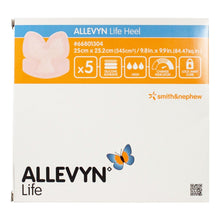 Load image into Gallery viewer, Smith &amp; Nephew Foam Dressing Allevyn Life 9-4/5 X 9-9/10 Inch With Border Film Backing Silicone Gel Adhesive Heel Sterile #66801304
