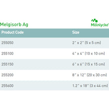 Load image into Gallery viewer, Molnlycke Silver Alginate Dressing Melgisorb® Ag 2 X 2 Inch Square Sterile #255050
