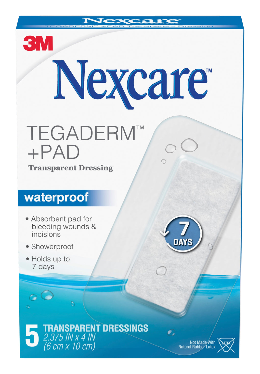 Transparent Film Dressing with Pad Nexcare™ Tegaderm™+ Pad 2-3/8 X 4 Inch 1 Tab Delivery Rectangle Sterile #05113183558