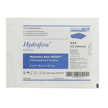 Load image into Gallery viewer, BSN Medical Antibacterial Foam Dressing Hydrofera BLUE® READY 4 X 5 Inch Without Border Waterproof Film Backing Nonadhesive Rectangle Sterile #HBRS4520
