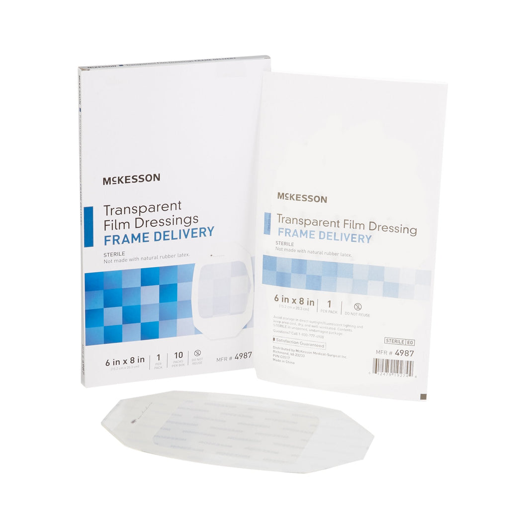 Transparent Film Dressing OpSite 11 X 11-3/4 Inch 2 Tab Delivery Rectangle Sterile #4987