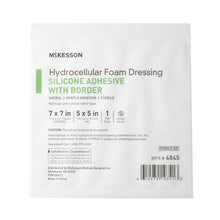 Load image into Gallery viewer, Foam Dressing McKesson 7 X 7 Inch With Border Film Backing Silicone Gel Adhesive Sacral Sterile #4845
