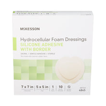 Load image into Gallery viewer, Foam Dressing McKesson 7 X 7 Inch With Border Film Backing Silicone Gel Adhesive Sacral Sterile #4845
