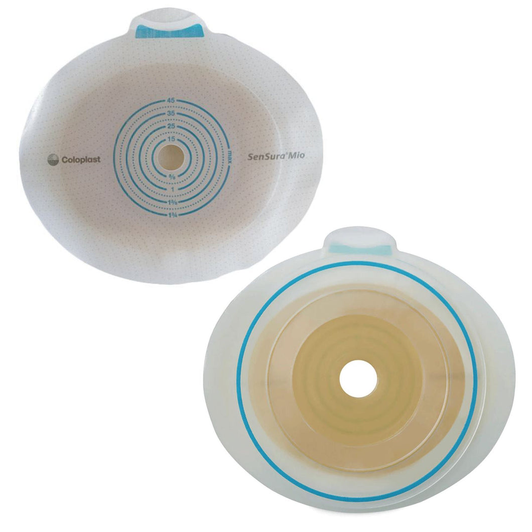 Coloplast Ostomy Barrier SenSura® Mio Flex Precut 10566, Extended Wear Elastic Adhesive 50 mm Flange Red Code System 1-1/8 Inch Opening