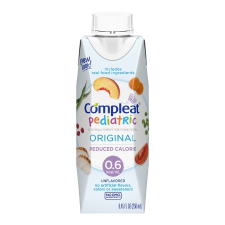 Pediatric Tube Feeding Formula Compleat® Pediatric Original Reduced Calorie 0.6 Unflavored 8.45 oz. Reclosable Carton Liquid Real Food Ingredients