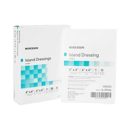 Adhesive Dressing 6 X 6 Inch Polypropylene / Rayon Square White Sterile
