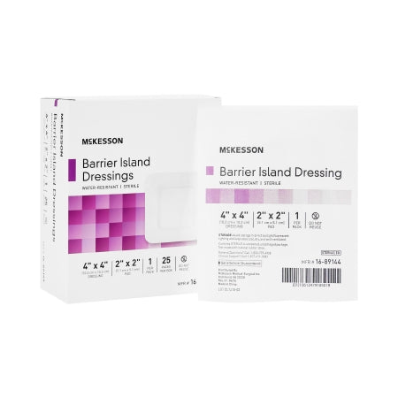 Composite Dressing 4 X 4 Inch Square Sterile Water Resistant Film Backing