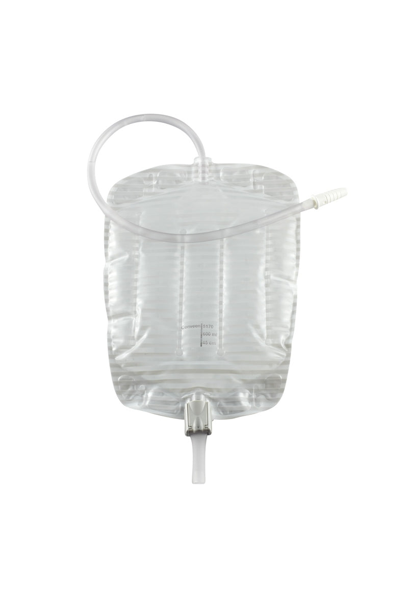 Coloplast Urinary Leg Bag Conveen® Security+ Anti-Reflux Valve Sterile 500 mL Vinyl #21029
