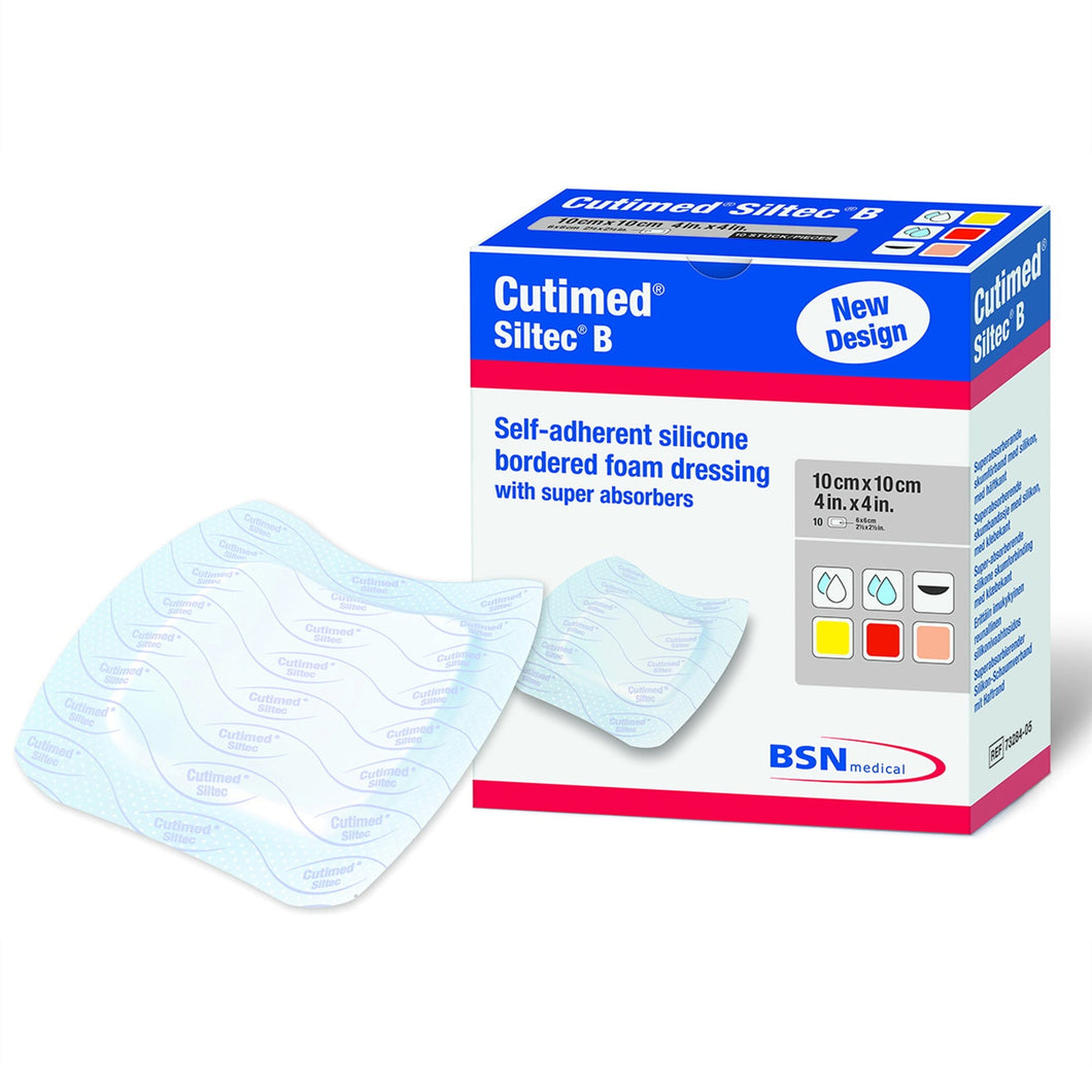 BSN Medical Foam Dressing Cutimed® Siltec B 6 X 6 Inch With Border Fil ...