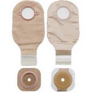Hollister Ileostomy / Colostomy Pouch New Image™ 19002 Two-Piece System 12 Inch Length Flat, Trim To Fit Up to 1-1/4 Inch Stoma Drainable