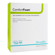 Load image into Gallery viewer, DermaRite Industries Foam Dressing ComfortFoam™ 4 X 8 Inch Without Border Film Backing Silicone Face Rectangle Sterile #44480

