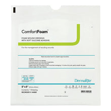 Load image into Gallery viewer, DermaRite Industries Foam Dressing ComfortFoam™ 8 X 8 Inch Without Border Film Backing Silicone Face Square Sterile #44880
