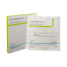 Load image into Gallery viewer, DermaRite Industries Foam Dressing ComfortFoam™ Border 9 X 9 Inch With Border Waterproof Backing Silicone Adhesive Sacral Sterile #43990
