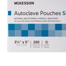 Load image into Gallery viewer, Sterilization Pouch McKesson Ethylene Oxide (EO) Gas / Steam 3-1/2 X 5 Inch Transparent Blue / White Self Seal Paper / Film #16-6420

