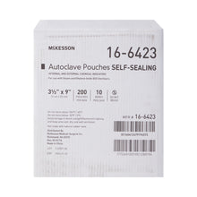 Load image into Gallery viewer, Sterilization Pouch McKesson Ethylene Oxide (EO) Gas / Steam 3-1/2 X 9 Inch Transparent Blue / White Self Seal Paper / Film #16-6423
