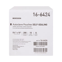 Load image into Gallery viewer, Sterilization Pouch McKesson Ethylene Oxide (EO) Gas / Steam 5-1/4 X 10 Inch Transparent Blue / White Self Seal Paper / Film #16-6424
