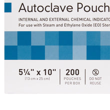 Load image into Gallery viewer, Sterilization Pouch McKesson Ethylene Oxide (EO) Gas / Steam 5-1/4 X 10 Inch Transparent Blue / White Self Seal Paper / Film #16-6424
