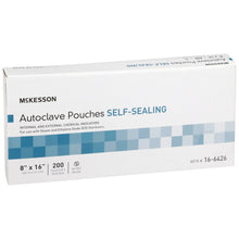 Load image into Gallery viewer, Sterilization Pouch McKesson Ethylene Oxide (EO) Gas / Steam 8 X 16 Inch Transparent Blue / White Self Seal Paper / Film #16-6426
