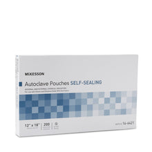 Load image into Gallery viewer, Sterilization Pouch McKesson Ethylene Oxide (EO) Gas / Steam 12 X 18 Inch Transparent Blue / White Self Seal Paper / Film #16-6421
