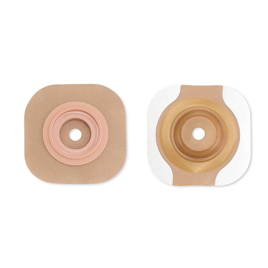 Hollister Ostomy Barrier New Image™ CeraPlus™ Precut 11505, Extended Wear Adhesive Tape Borders 57 mm Flange Red Code System 1-1/8 Inch Opening