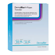 Load image into Gallery viewer, DermaRite Industries Silver Foam Dressing DermaBlue+™ Foam Transfer 4 X 5 Inch Rectangle Sterile #76040518
