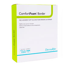 Load image into Gallery viewer, DermaRite Industries Foam Dressing ComfortFoam™ Border 6 X 8 Inch With Border Waterproof Backing Silicone Adhesive Rectangle Sterile #43680
